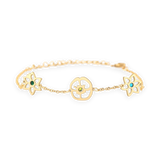 Personalized Birth Flower Charm Bracelet