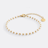 Birthstone and Gold Bead Bracelet