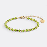 Birthstone and Gold Bead Bracelet