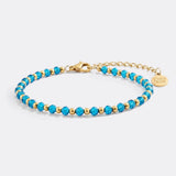Birthstone and Gold Bead Bracelet