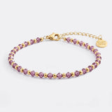 Birthstone and Gold Bead Bracelet