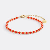 Birthstone and Gold Bead Bracelet