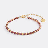 Birthstone and Gold Bead Bracelet