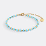 Birthstone and Gold Bead Bracelet