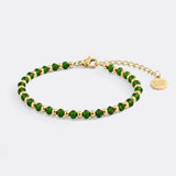 Birthstone and Gold Bead Bracelet