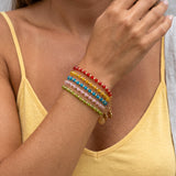 Birthstone and Gold Bead Bracelet