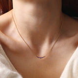Birthstone Arc Necklace
