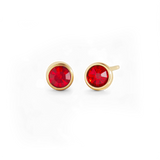 Birthstone Bezel Studs