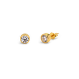 Birthstone Bezel Studs