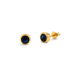 Birthstone Bezel Studs