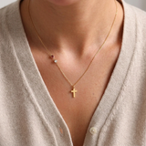Birthstone Cross Necklace