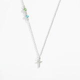 Birthstone Cross Necklace