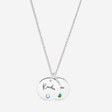 Birthstone Disc Name Necklace