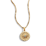 Birthstone Compass Pendant Necklace