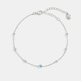 December Birthstone Station Bracelet