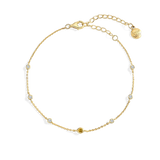 November Birthstone Station Bracelet
