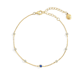 September Birthstone Station Bracelet