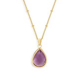 Birthstone Drop Pendant Necklace