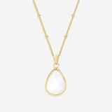 Birthstone Drop Pendant Necklace