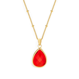 Birthstone Drop Pendant Necklace