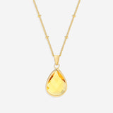 Birthstone Drop Pendant Necklace