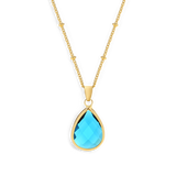 Birthstone Drop Pendant Necklace