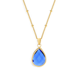 Birthstone Drop Pendant Necklace