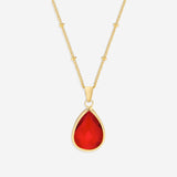 Birthstone Drop Pendant Necklace
