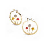 Boho Mushroom Hoop Earrings