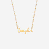 Fairy Name Necklace with Paperclip Chain