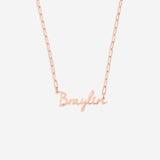Fairy Name Necklace with Box Chain