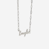 Fairy Name Necklace with Paperclip Chain