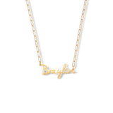 Fairy Name Necklace with Paperclip Chain
