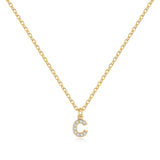 Pavé Uppercase Initial Necklace