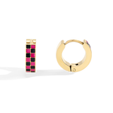 Checkered Hoop Earrings