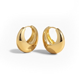 Chunky Round Dome Huggie Earrings