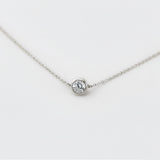 Classic Bezel Set Solitaire Necklace