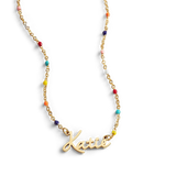 Colorful Beaded Fairy Name Necklace