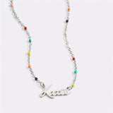 Colorful Beaded Fairy Name Necklace