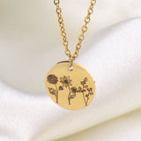 Birth Flower Bouquet Necklace