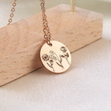 Birth Flower Bouquet Necklace