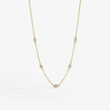 Dainty Crystal Station Necklace