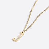 Crystal Accent Letter Satellite Necklace