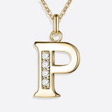 Crystal Accent Letter Satellite Necklace