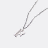 Crystal Accent Letter Satellite Necklace