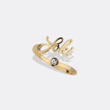 Custom Name Birthstone Ring