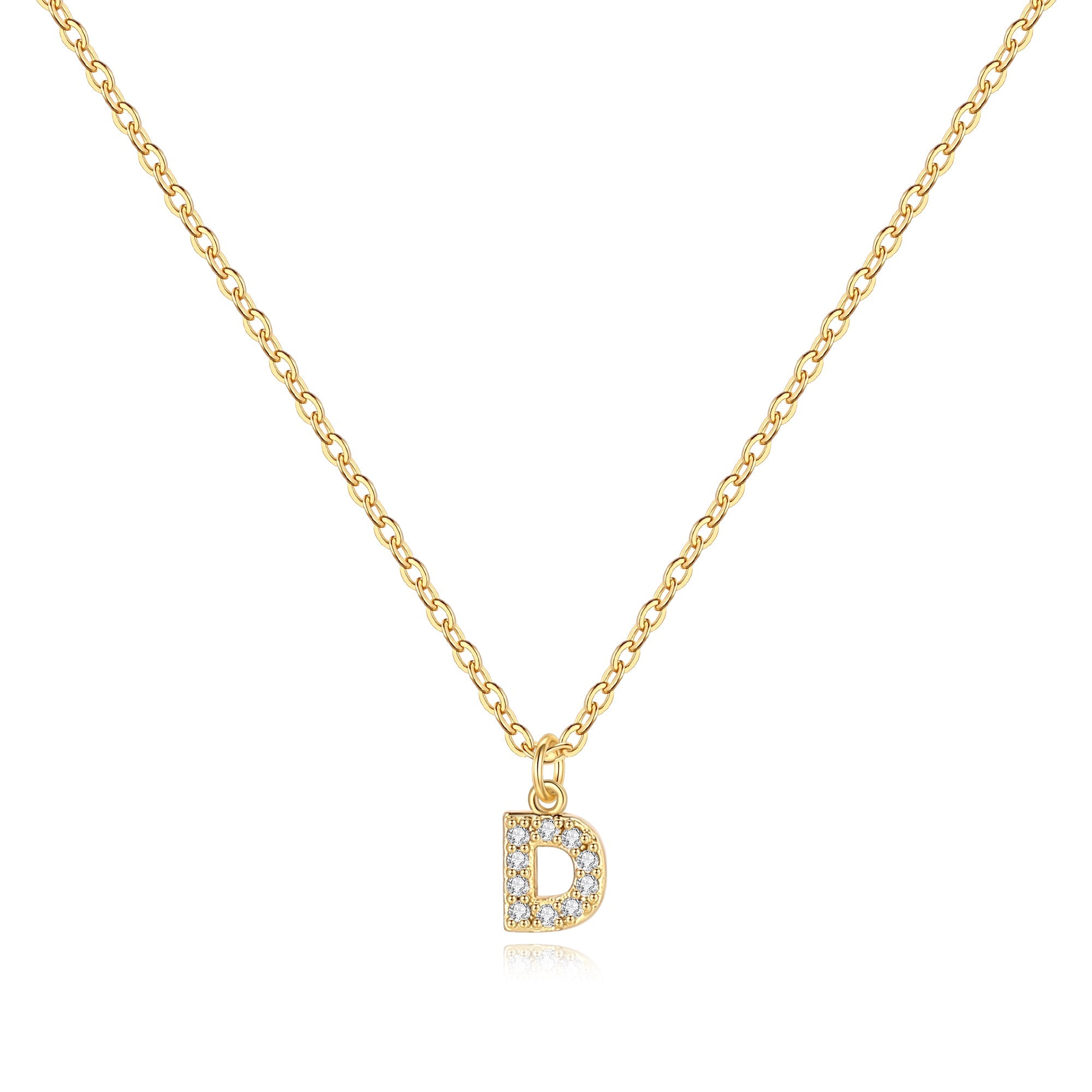 Pavé Uppercase Initial Necklace