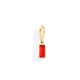 Dainty Baguette Birthstone Charm
