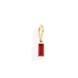 Dainty Baguette Birthstone Charm