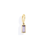 Dainty Baguette Birthstone Charm